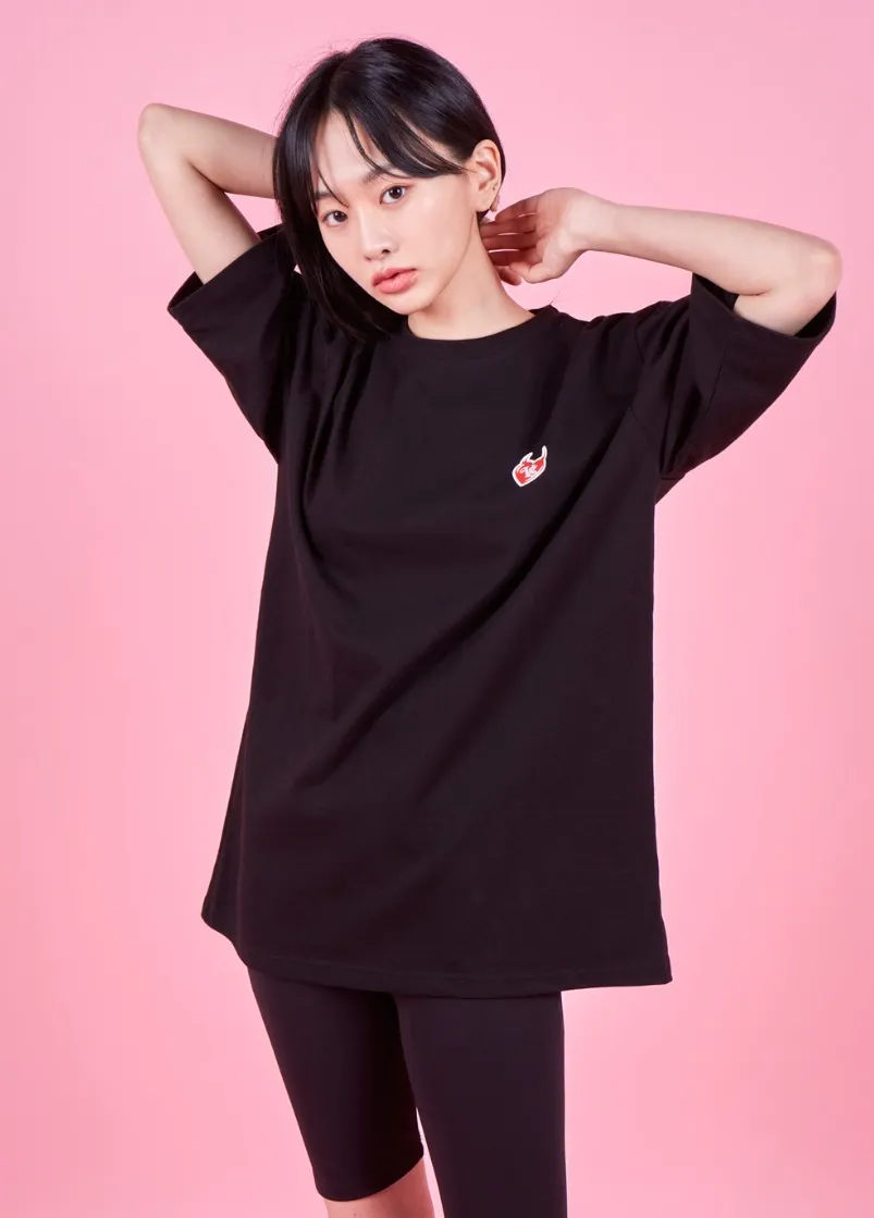 VARZAR  |Unisex Street Style U-Neck Cotton Short Sleeves Oversized