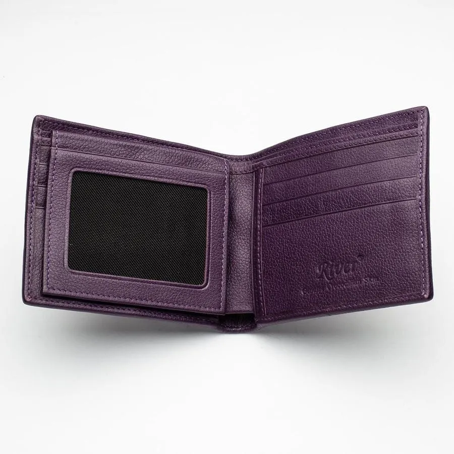 Violet Crocodile Tail Skin Mens Wallets