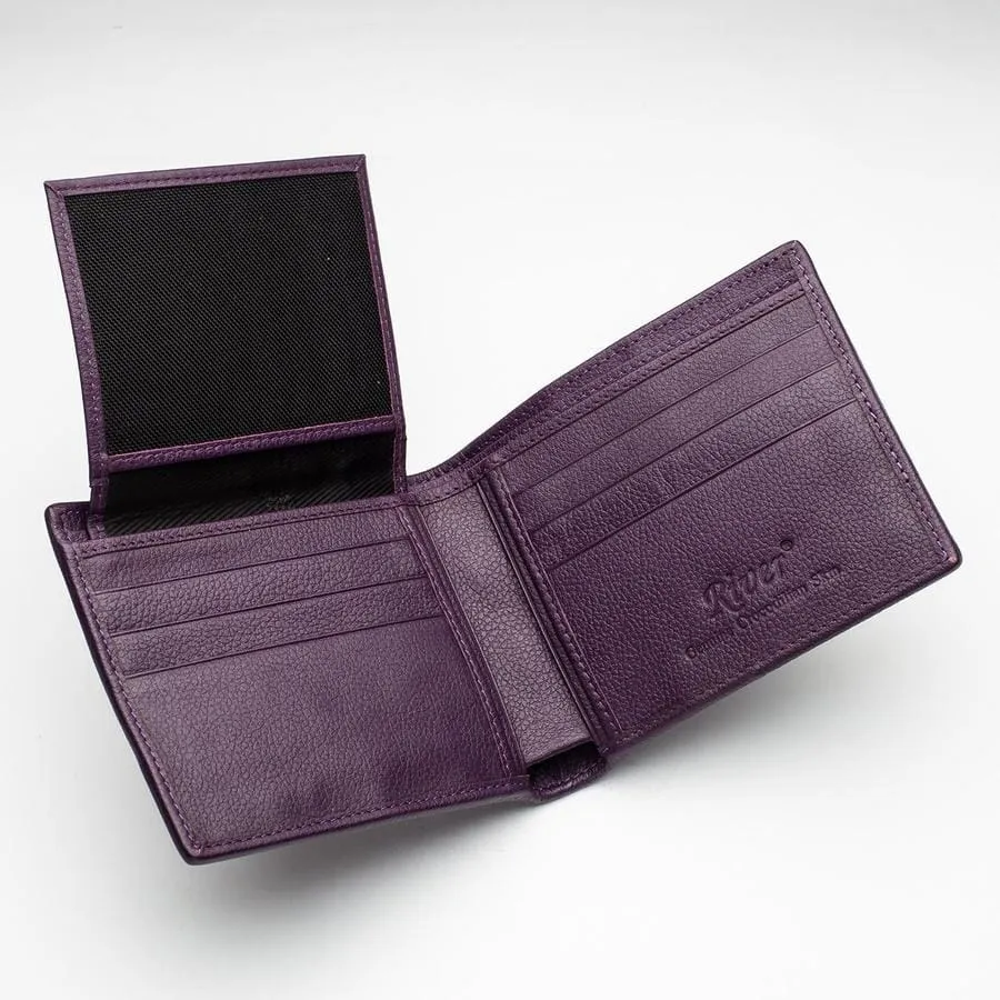 Violet Crocodile Tail Skin Mens Wallets