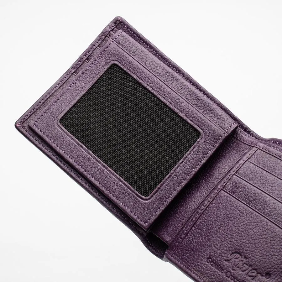 Violet Crocodile Tail Skin Mens Wallets