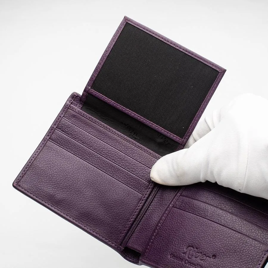 Violet Crocodile Tail Skin Mens Wallets