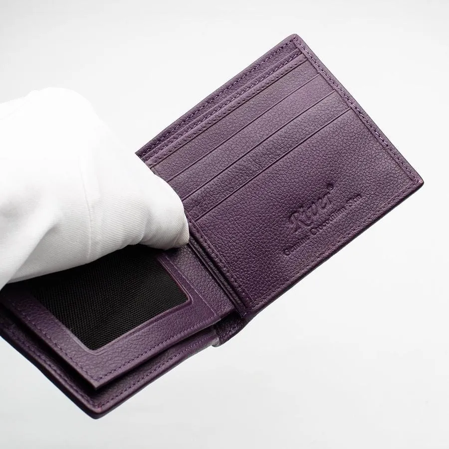 Violet Crocodile Tail Skin Mens Wallets