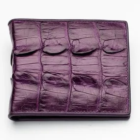 Violet Crocodile Tail Skin Mens Wallets