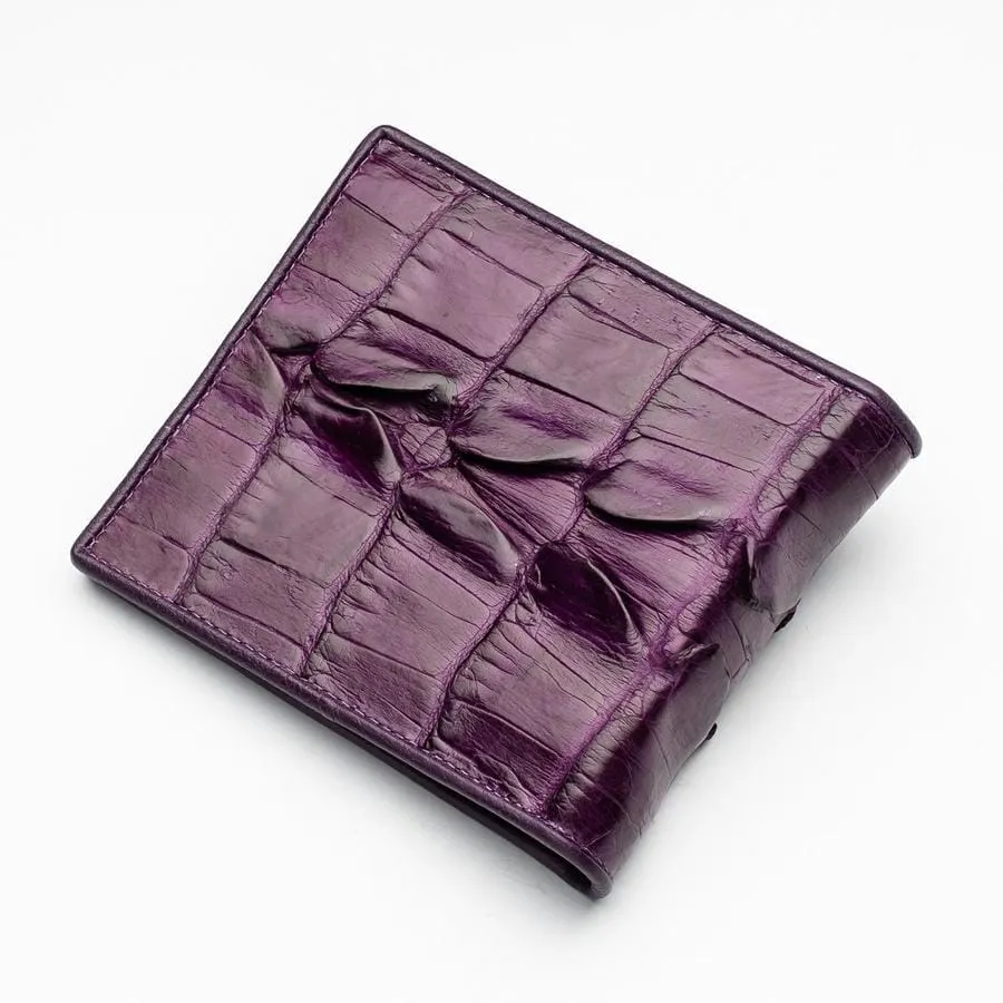 Violet Crocodile Tail Skin Mens Wallets