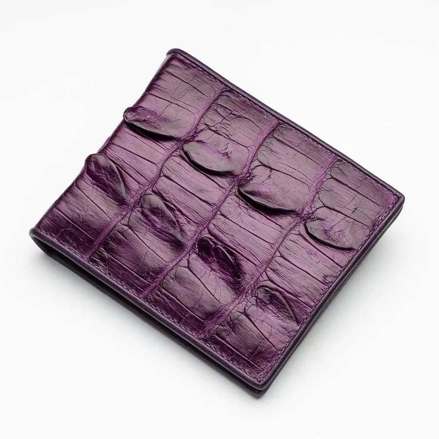 Violet Crocodile Tail Skin Mens Wallets