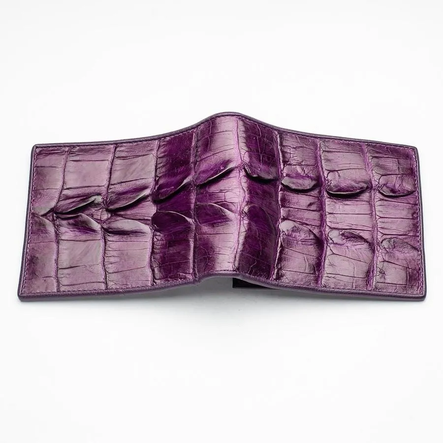 Violet Crocodile Tail Skin Mens Wallets