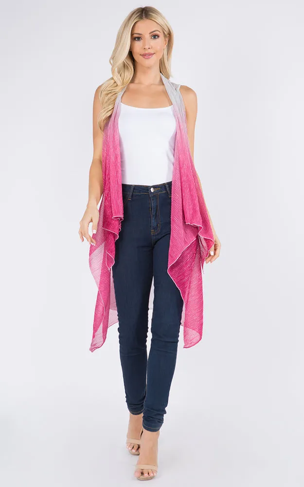 VP8102 Metallic Color Tonal Scarf Vest