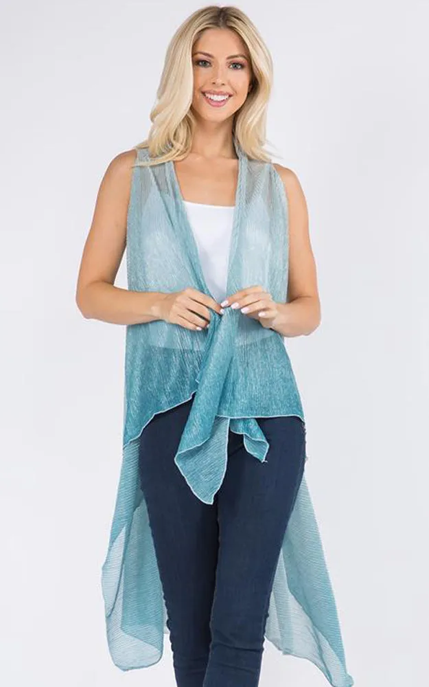 VP8102 Metallic Color Tonal Scarf Vest