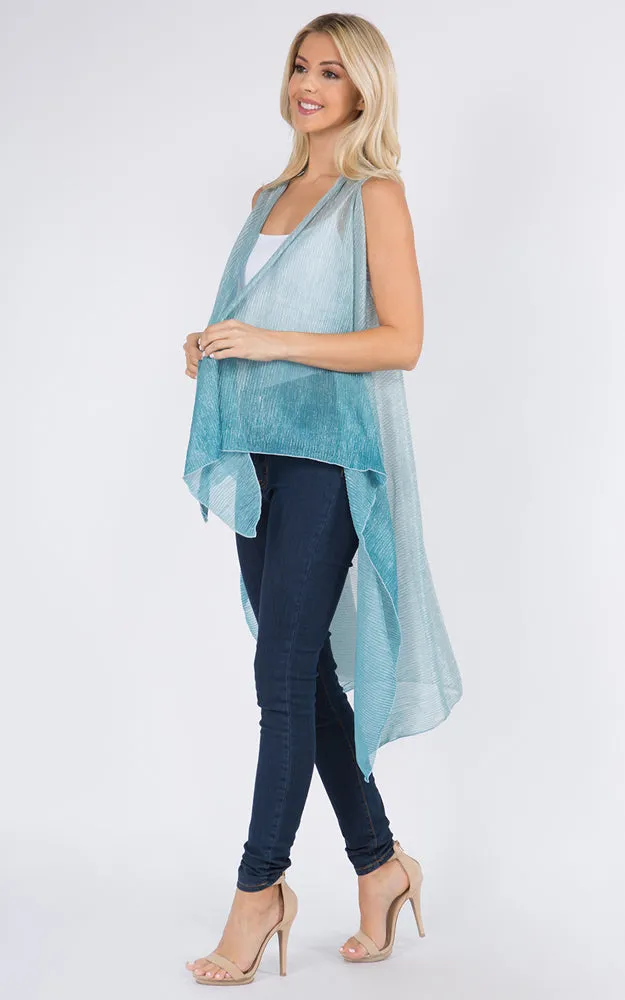 VP8102 Metallic Color Tonal Scarf Vest