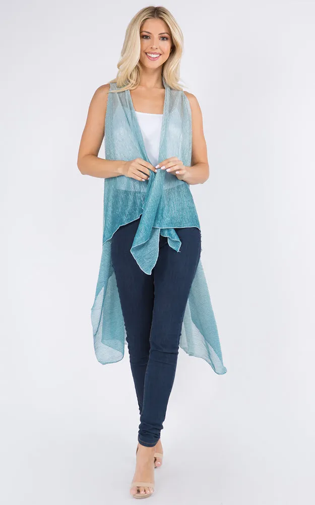 VP8102 Metallic Color Tonal Scarf Vest