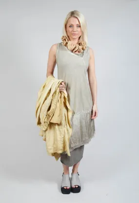 Waterfall Dress in Straw Cloud