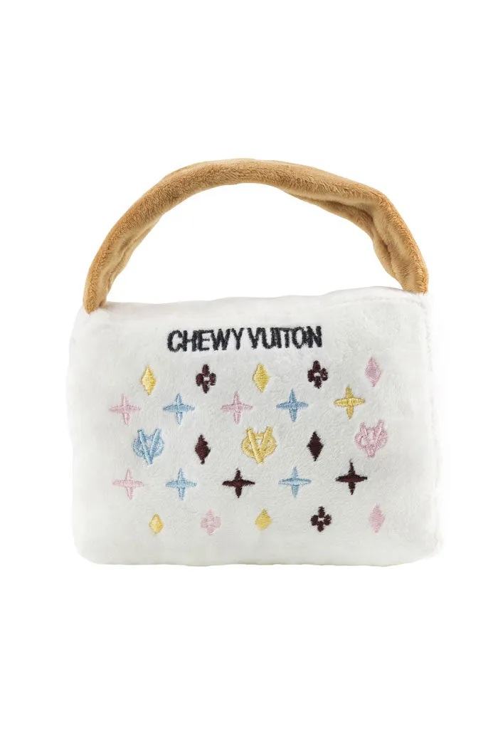 White Chewy Vuiton Purse-Small