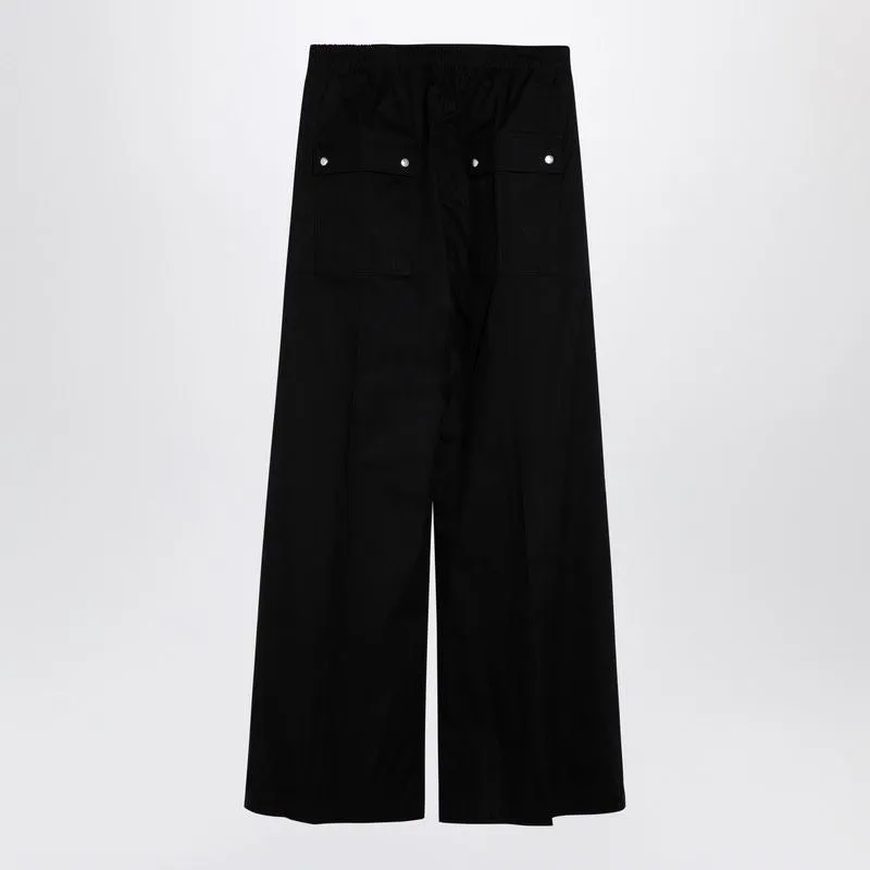 WIDE BELA BLACK COTTON TROUSERS