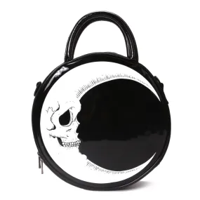 Women Punk Dark Skull Moon Head Round Handbag