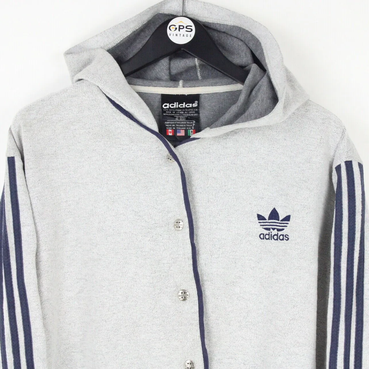 Womens ADIDAS 90s Hoodie Grey | Medium