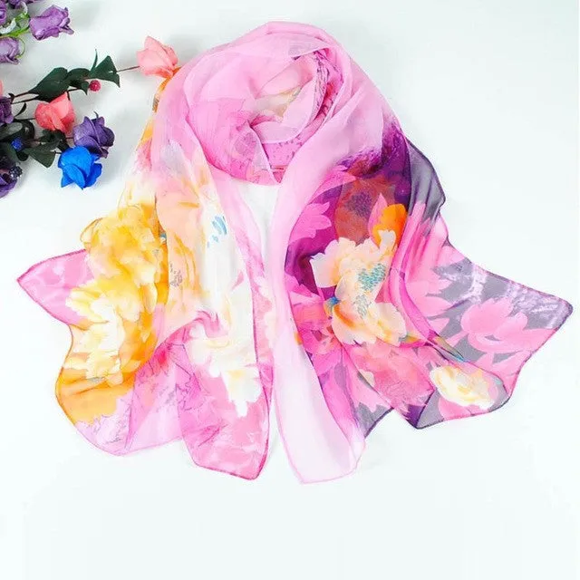 womens scarfs fashionable 4Colors Chiffon scarf women Ladies Long Wrap womens scarves 160*50cm Shawl and Scarves Fulares GS