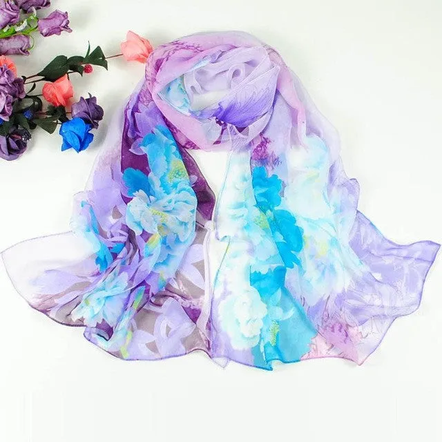 womens scarfs fashionable 4Colors Chiffon scarf women Ladies Long Wrap womens scarves 160*50cm Shawl and Scarves Fulares GS