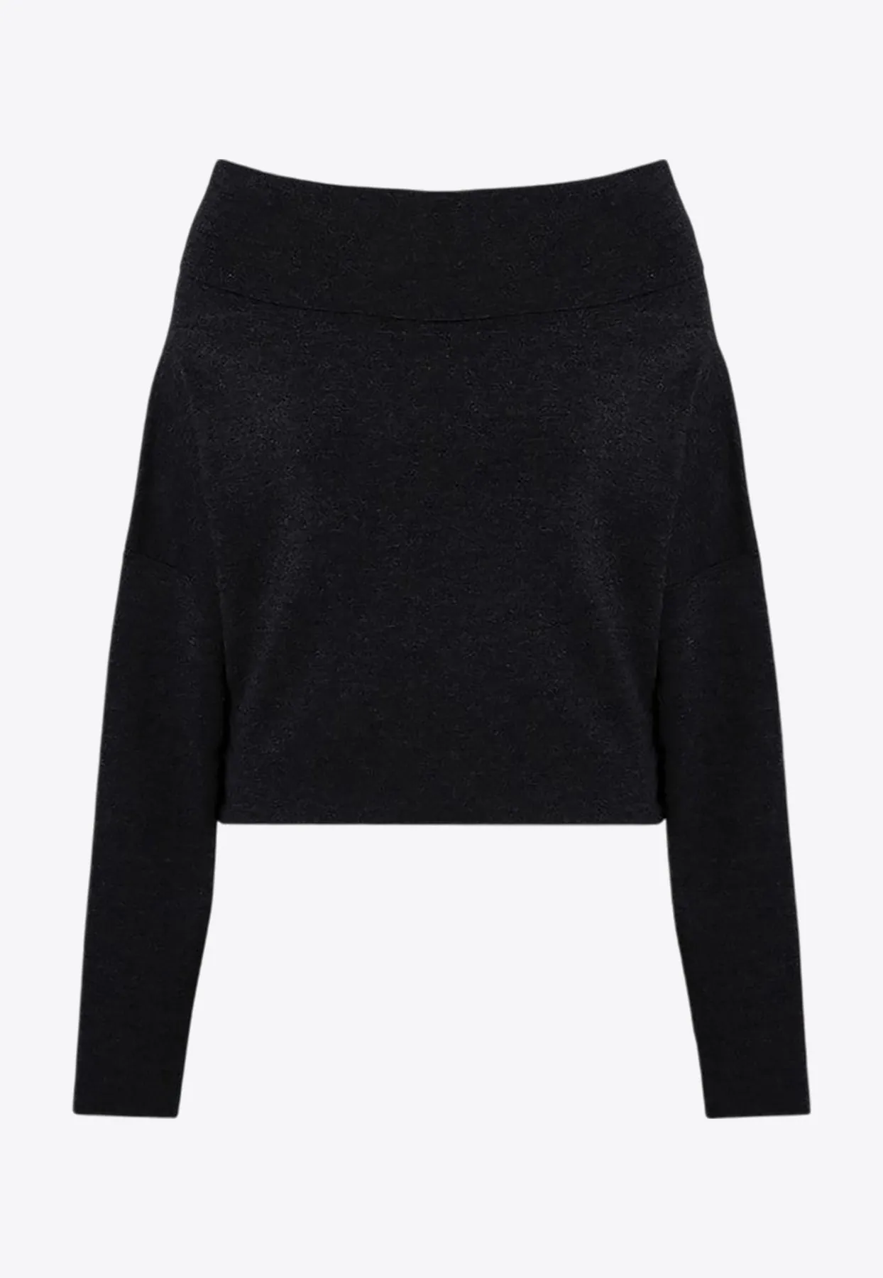 Wool and Cashmere Off-Shoulder Sweater