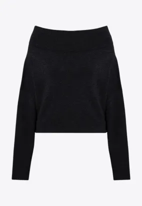 Wool and Cashmere Off-Shoulder Sweater