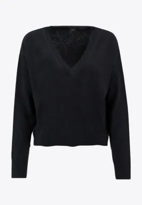 Wool-Blend V-neck Sweater